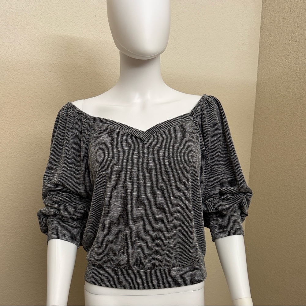 Ces Femme Black and White Striped Blouse